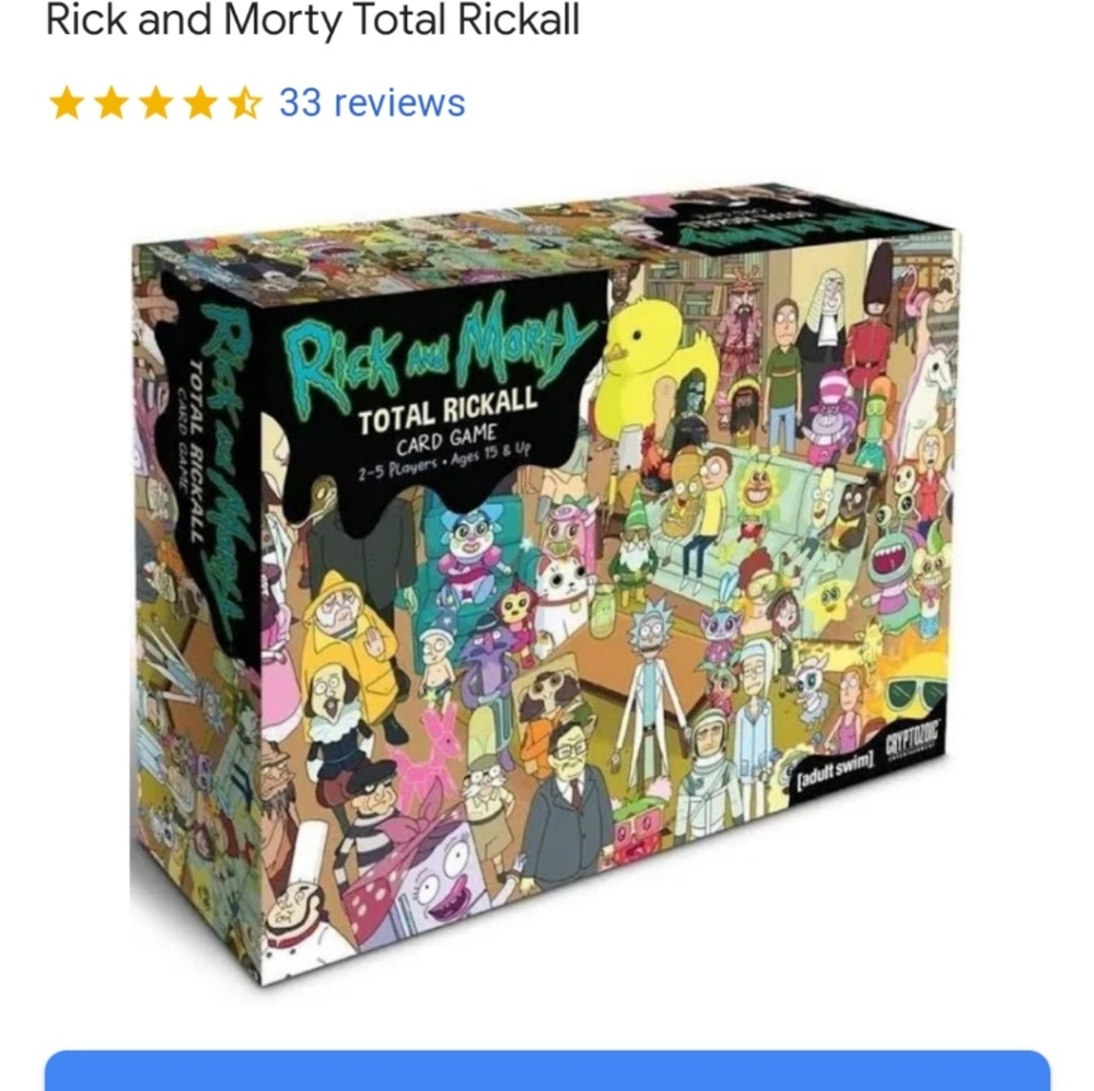 Rick And Morty Total Rickall Card Game